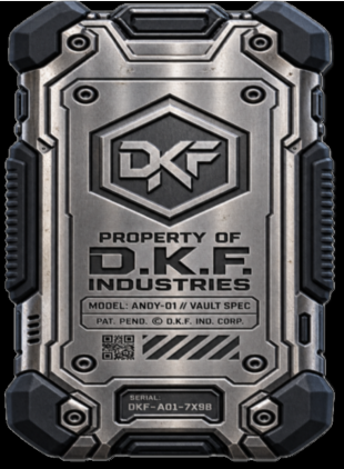 D.K.F. Stamped Titanium Back